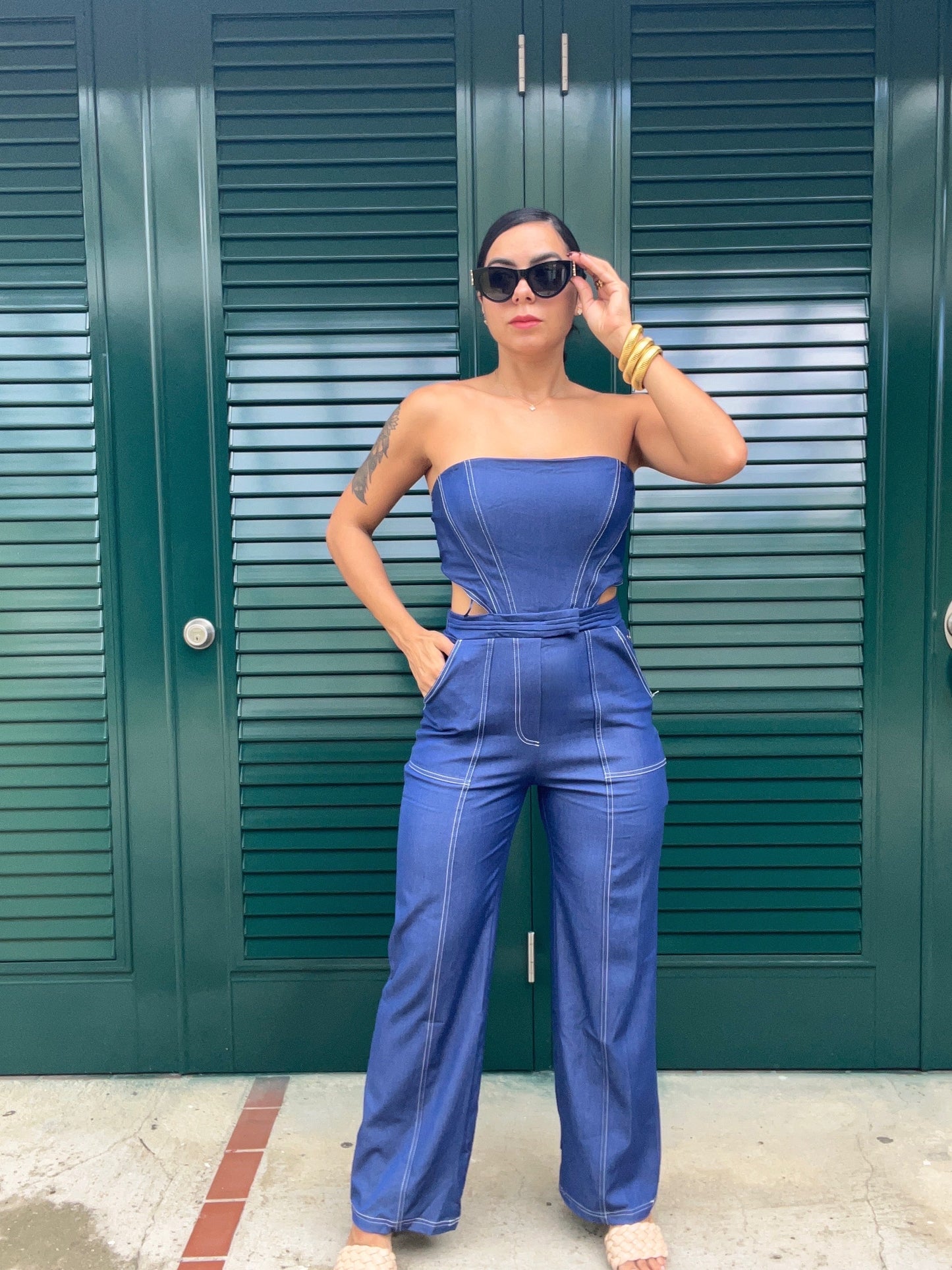 Denim Tube jumpsuit