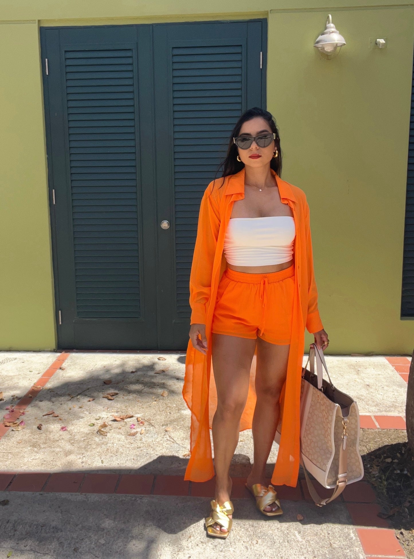 Orange cover up set