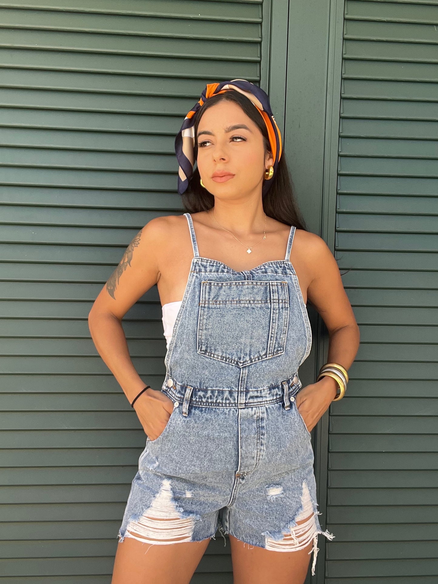 Denim Romper