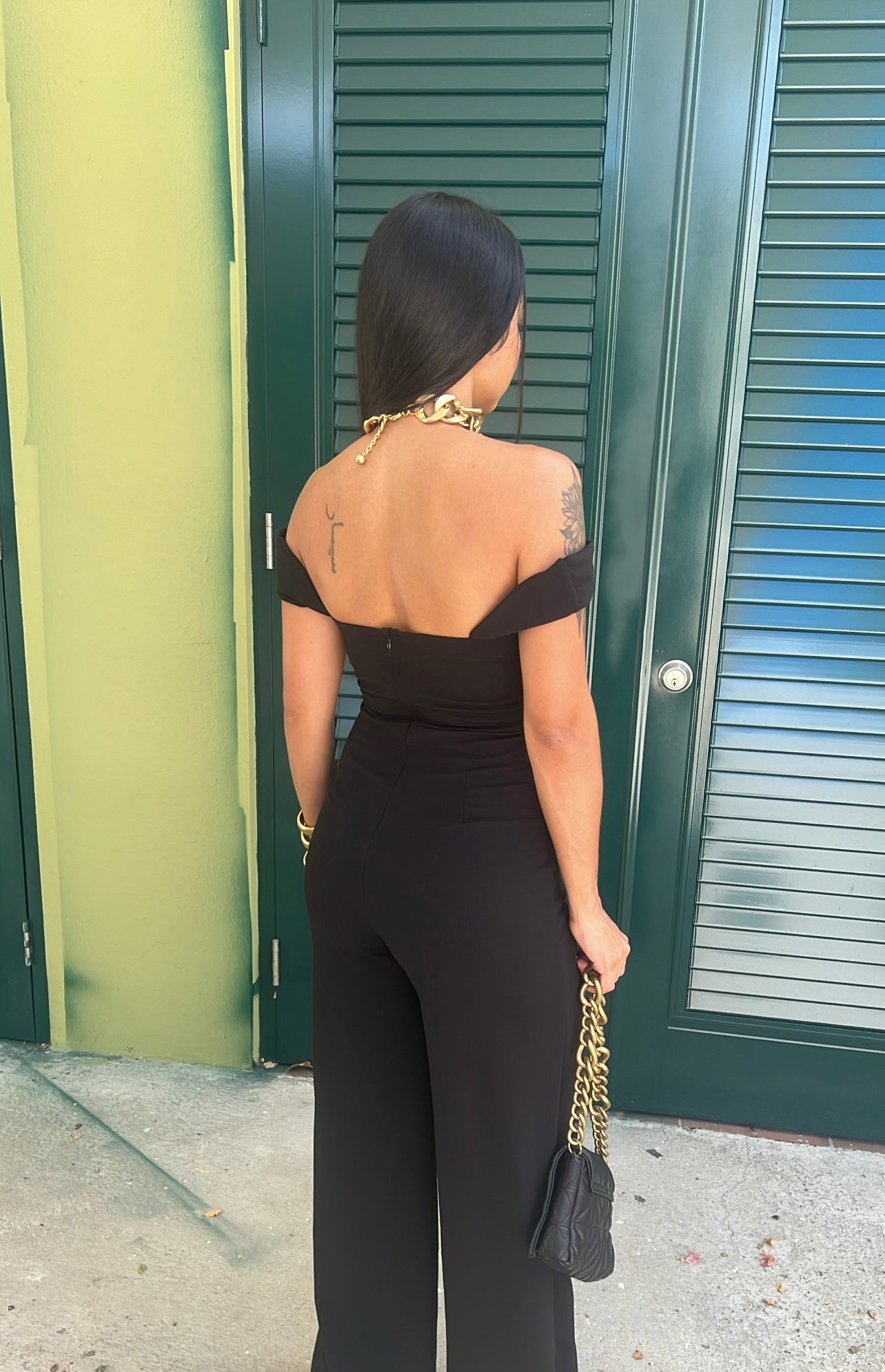 Black jumpsuit Off shoulder