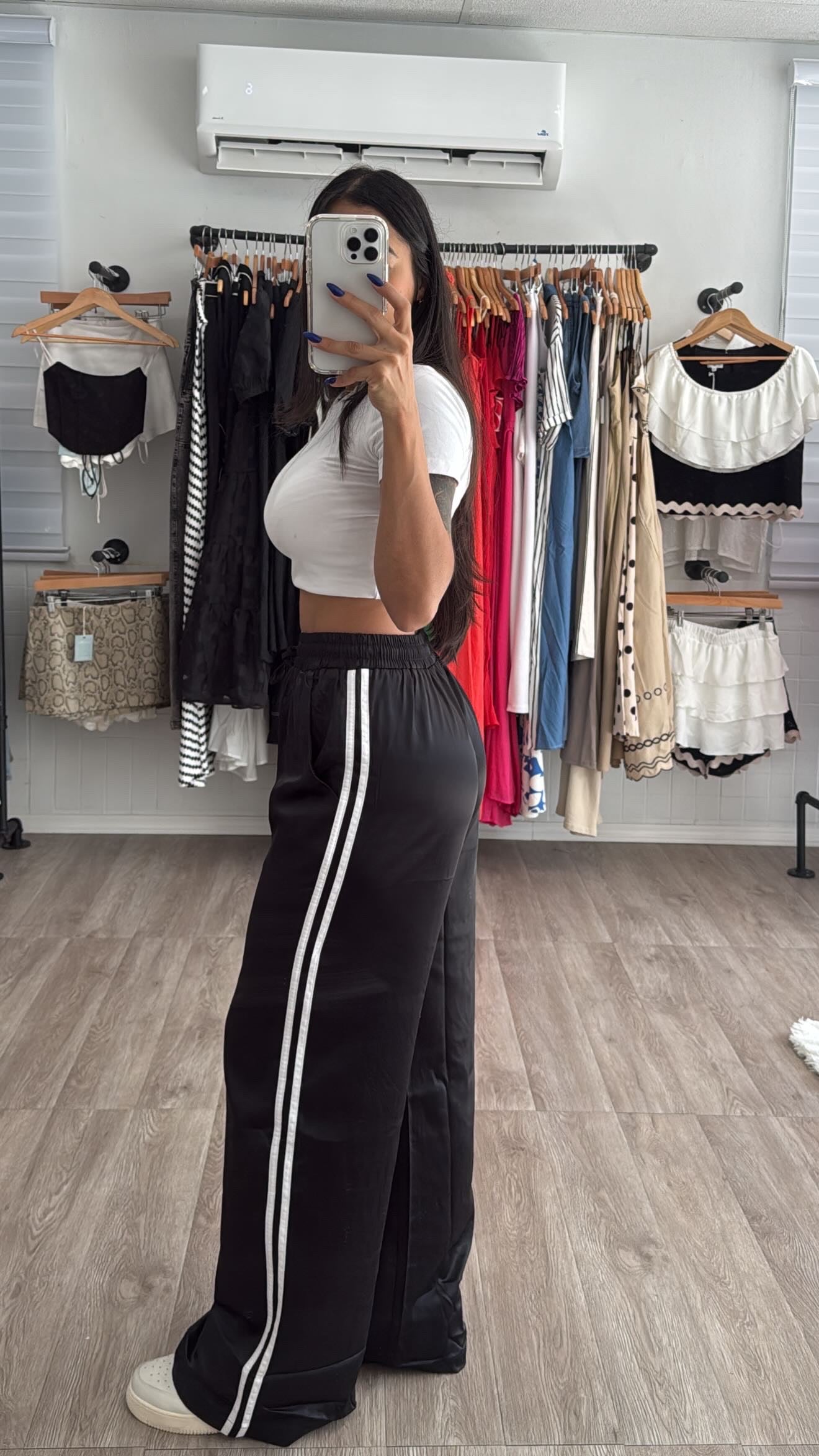 Stripe Black Pants