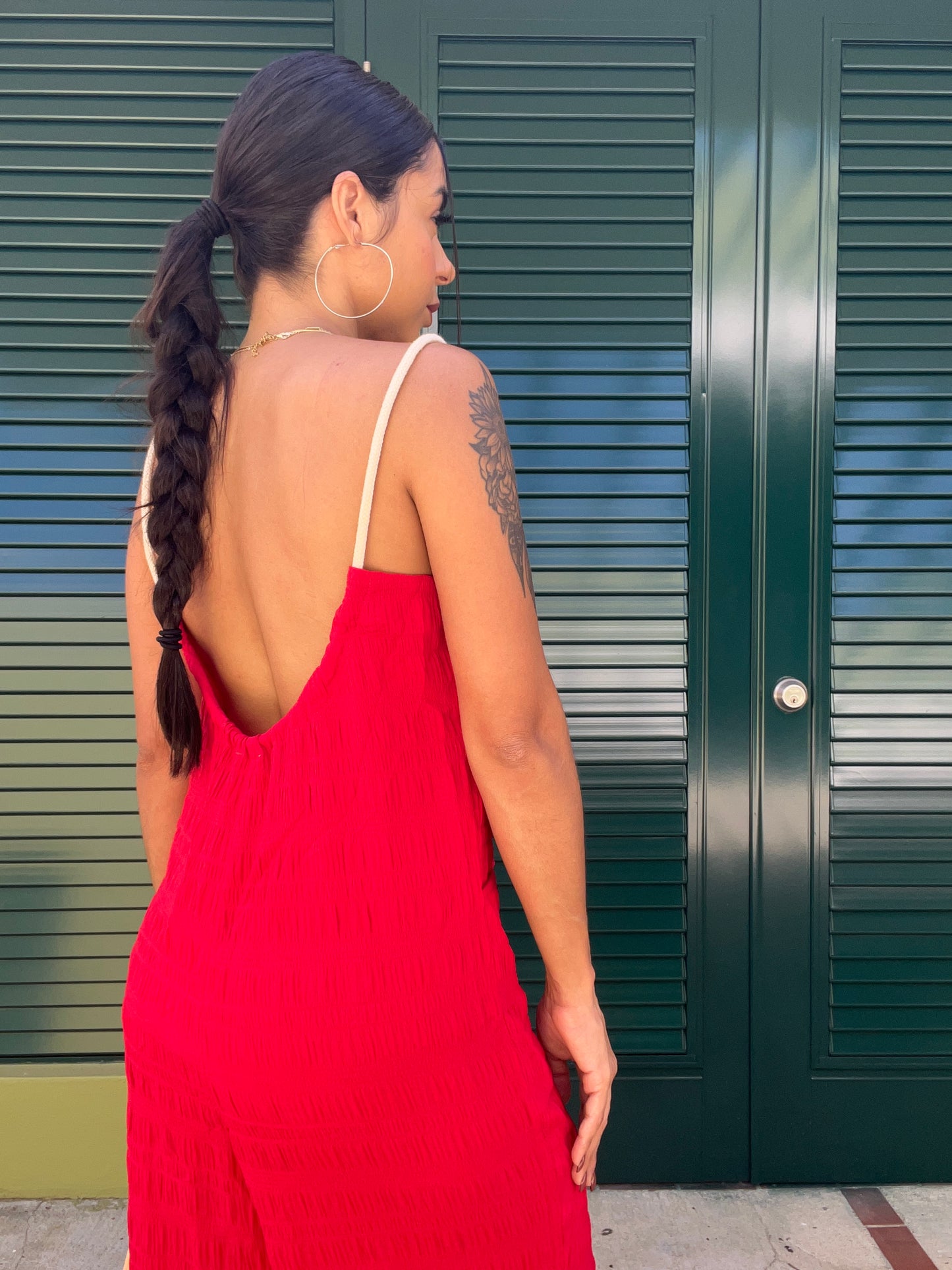 Bright Red Jumpsuit