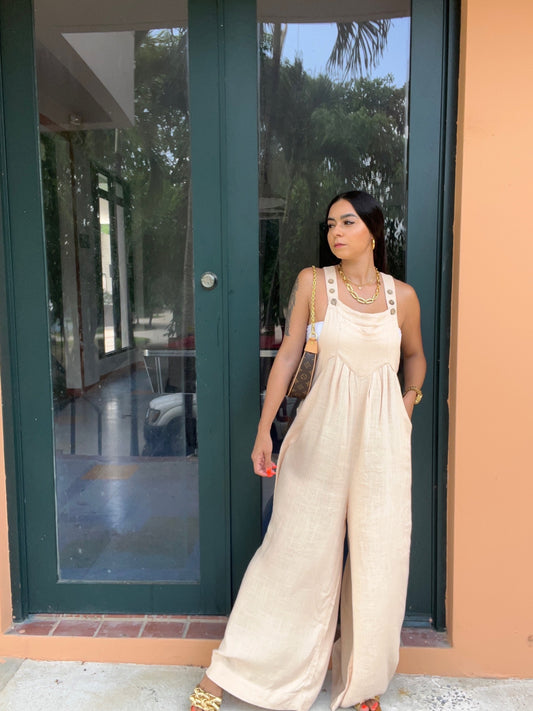 Overall Nude jumpsuit