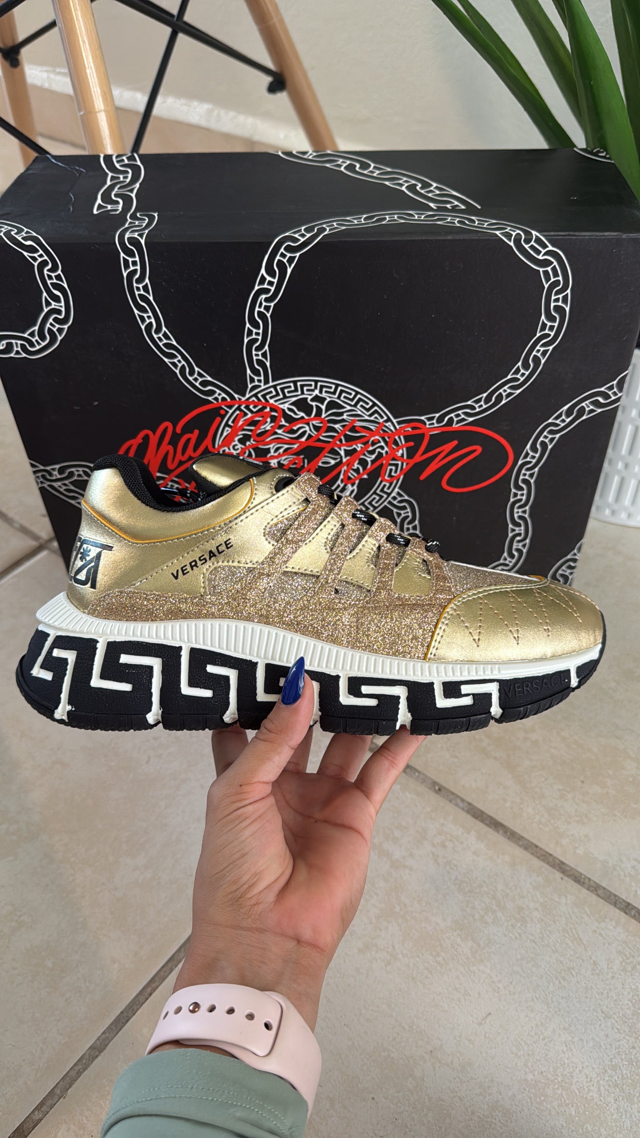 Versa Gold Sneakers size 8