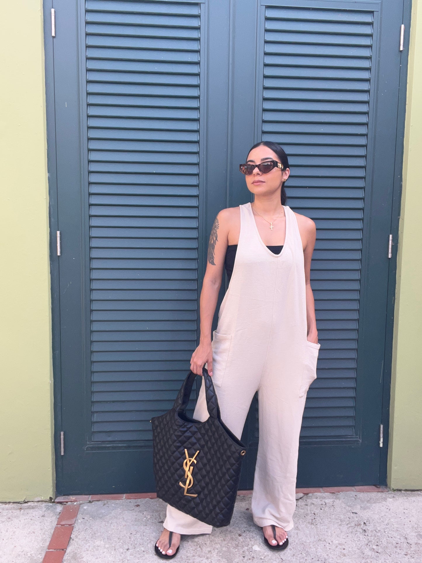 Texture Oversize Jumpsuit