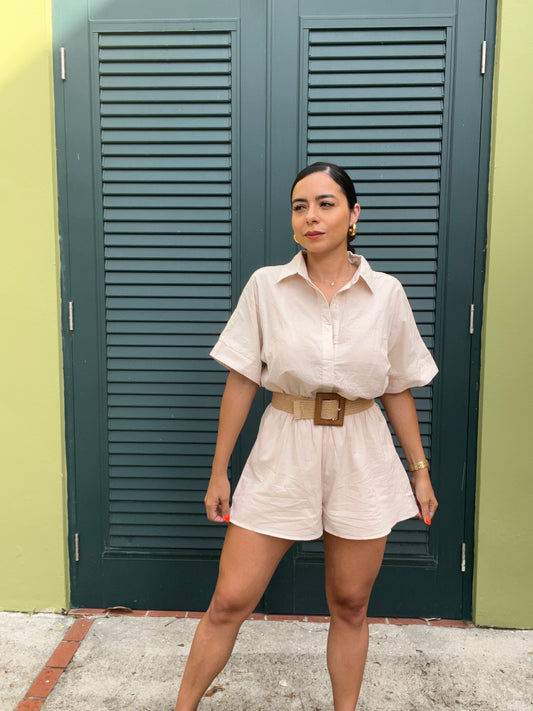 Cream Romper