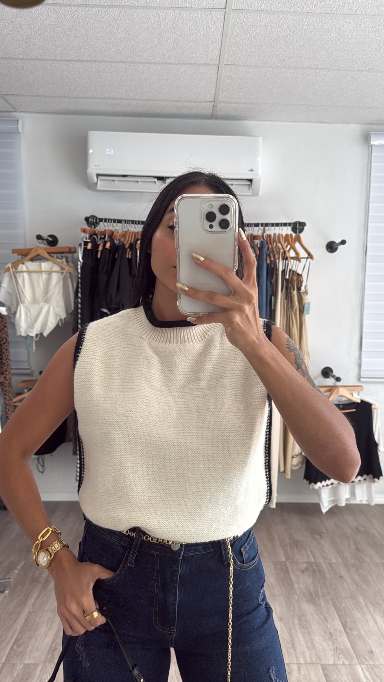 Sweater contrast Top