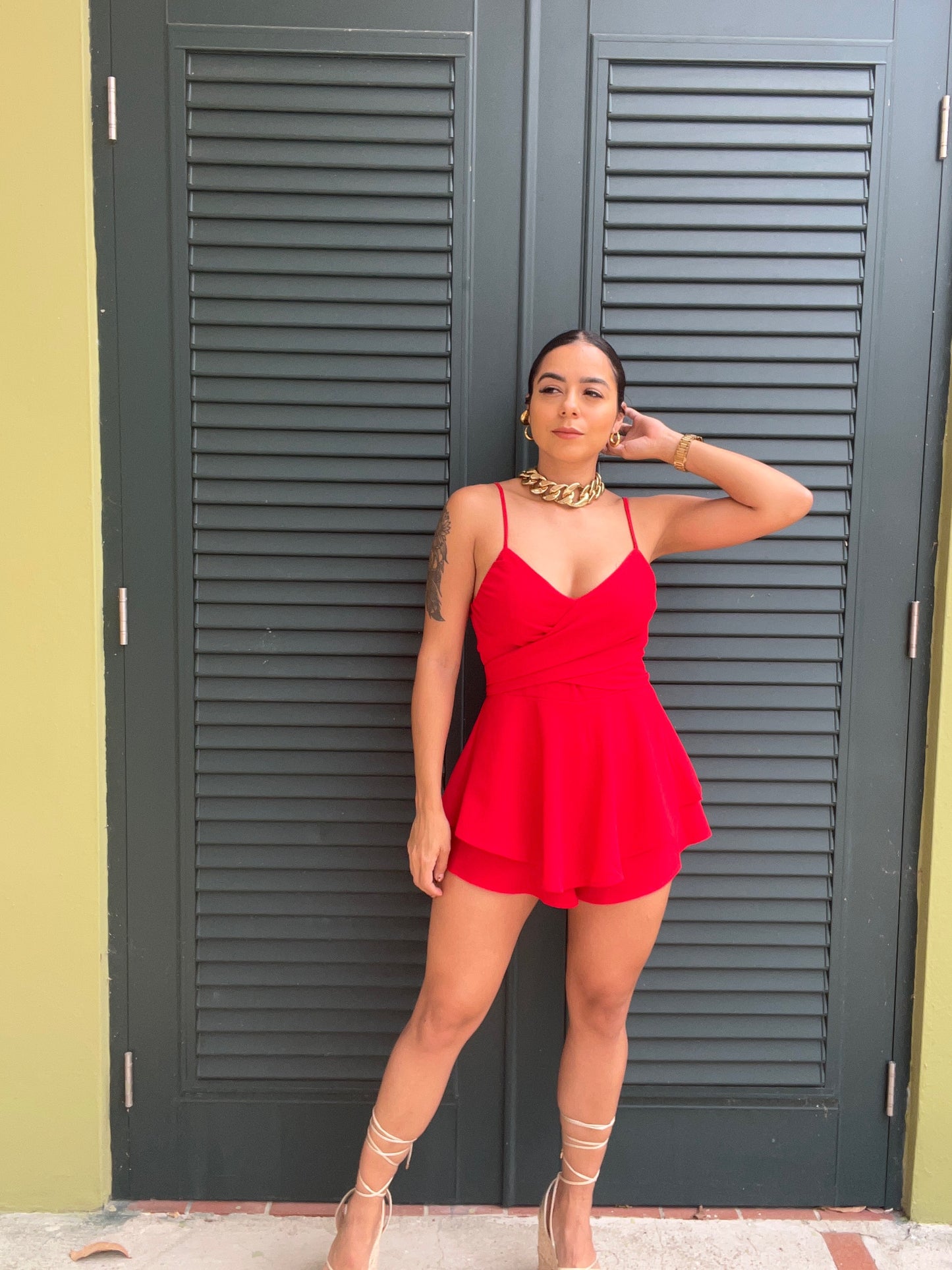 Valentine Red Romper